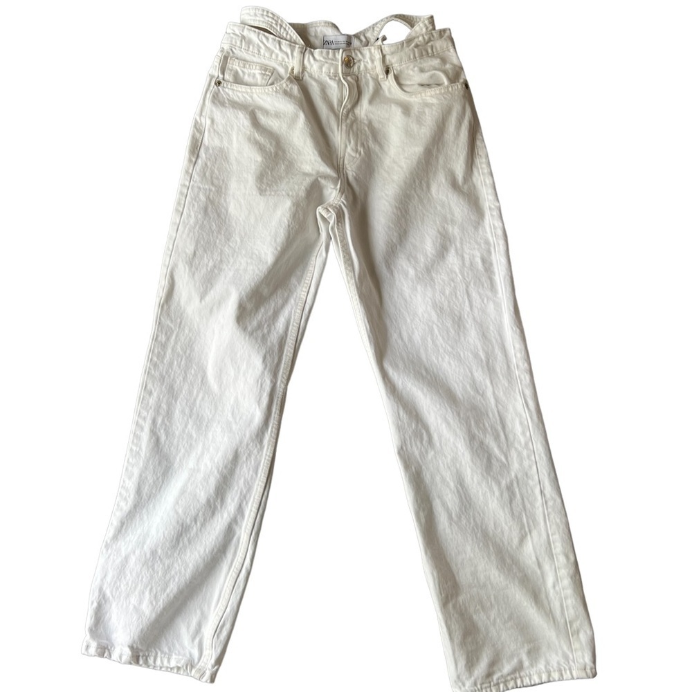 Zara LOW-RISE BAGGY JEANS White Size 34/6 - Picture 7 of 14